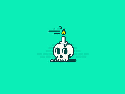 Self portrait candle chill game skull video