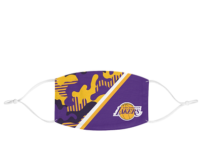 Lakers Camo Face Mask apparel design custom nba clothing design fabric face mask fabric face mask fashion la lakers lakers mens clothing nba clothing nba streetwear