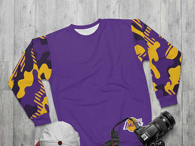 Lakers Camouflage Crewneck Sweatshirt apparel apparel design custom nba clothing mens clothing mens sweatshirt nba clothing nba gear nba streetwear nba sweatshirt sweatshirt