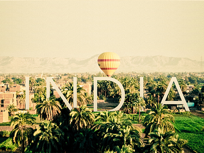 India india landscape postcard travel type