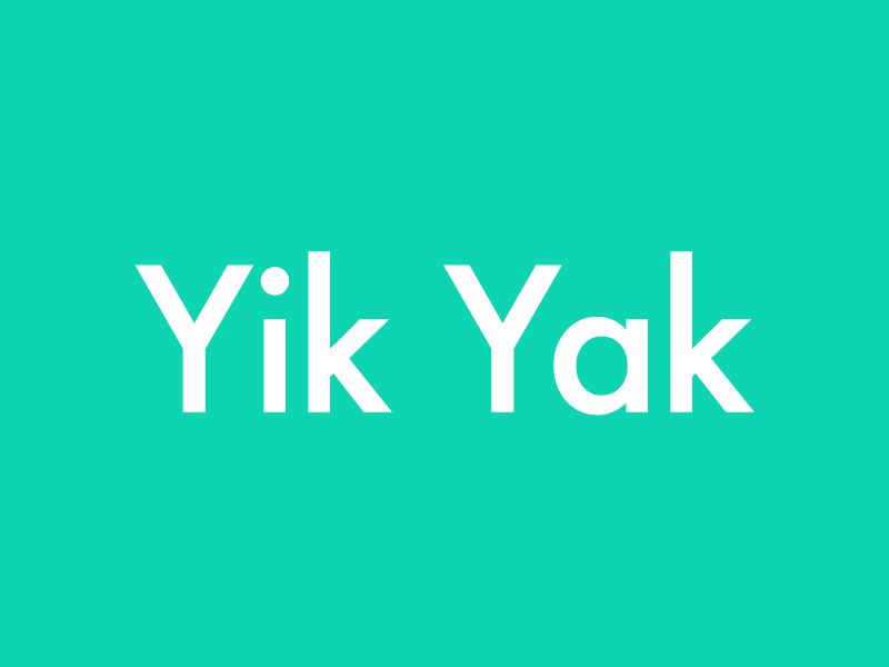 YikYak Logotype app font logotype type