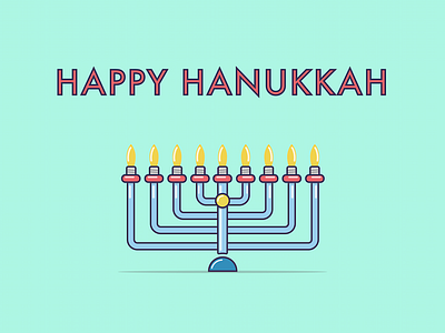 Happy Hanukkah! fun futura holidays illustration
