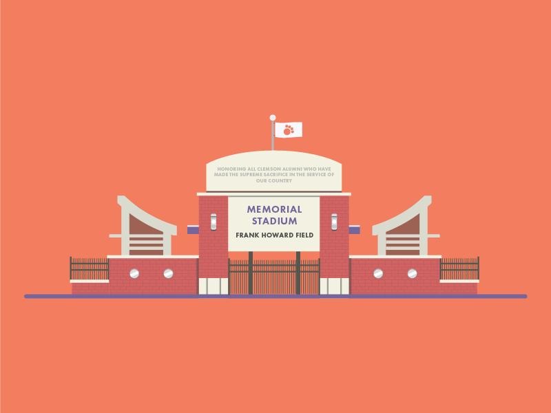 Memorial Stadium At Clemson University By Joseph Perri