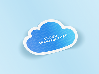 Cloud Architecture blue cloud sticker