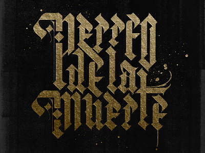 Perreo de la muerte colombia gold medellin typography
