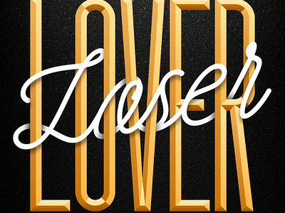 Loser colombia medellin typography vector