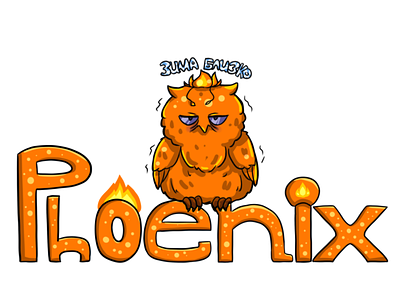 Phoenix Stickers animal bird character emoji fire icon illustration lettering mascot mood orange phoenix sticker stickerpack telegram