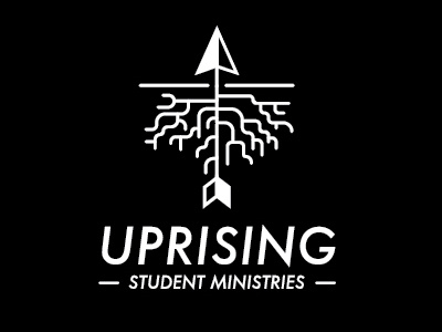 Uprising - Student Ministry Logo arrow bw logo ministries ohop roots simple student uprising