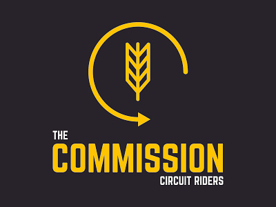 The Commission arrow branding christian church circuit commission logo ministry riders sharp wheat yellow