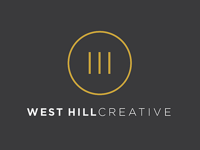 West Hill Creative Logo black brand clean creative design gold hill logo project simple studio west