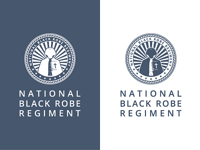 National Black Robe Regiment Logo black blue brand christian design government graphic logo national political regiment robe