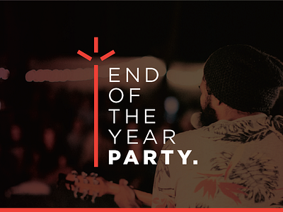 End Of The Year Party advertisement design end graphic new of party simple the typography year