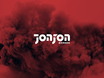 JonJon Romero Logo bold intense jonjon logo poet red romero spoken strong symbol word wordmark