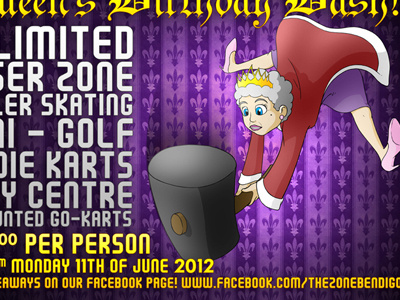 Queen's Birthday Bash! bash birthday gold hammer happy purple queen weekend