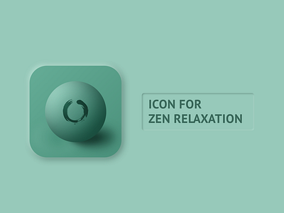 Daily UI 005 - App Icon for Zen Relaxation app art dailyui dailyuichallenge design graphic design illustration minimal ui ux