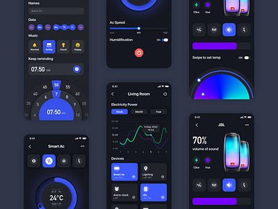 Smart home app design ui