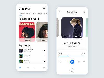 Music app app design ui