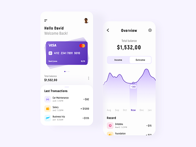 Financial app app design ui