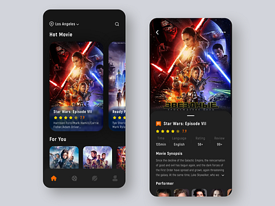 Movie app app app design design illustration ui ui ux ui design uidesign uiux ux