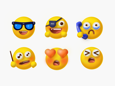 Emoji expression design illustration ui