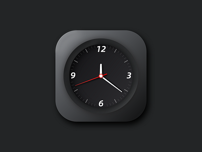 Clock icon app design ui