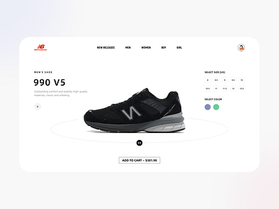 New Balance 990V5 shoe store website