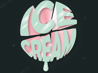 Ice cream in space by Aizat on Dribbble