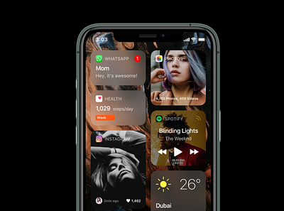 iOS 14 Home Screen apple apple design concept conceptual design ios14 iphone