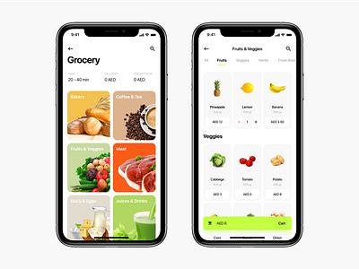 Grocery® ecommerce iphonex mobile uidesign