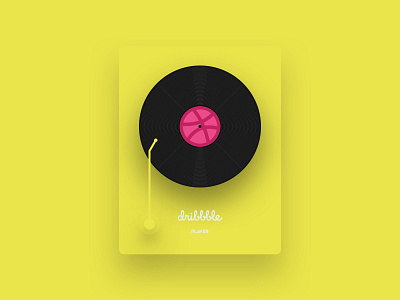 Hello Dribbble dribbble firstshot hello new player vinyl