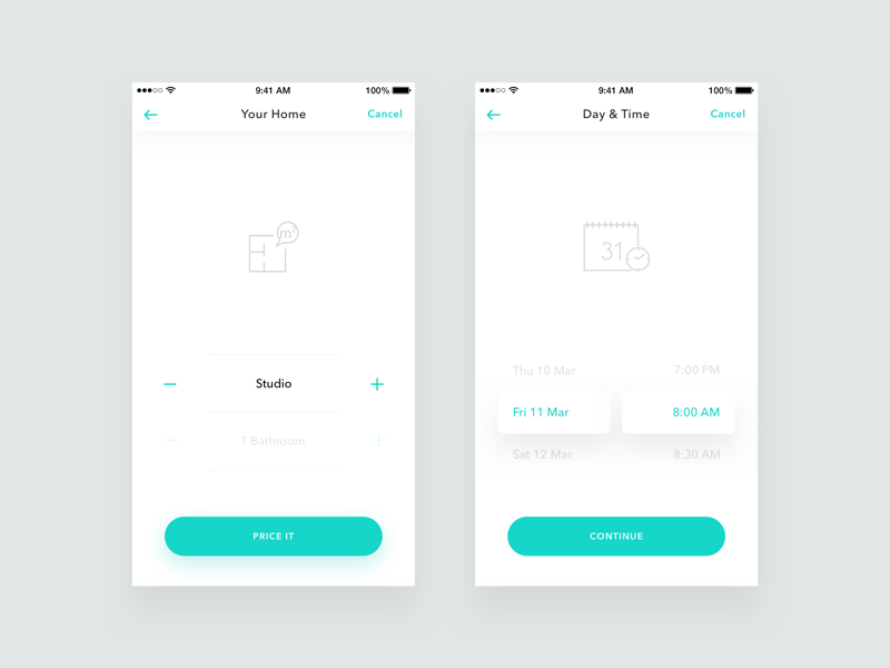 Maid's App by Roman Vorokhib on Dribbble