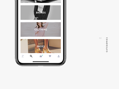 .01 Categories. ZALORA app ecommerce fashion ios iphonex mobile ux