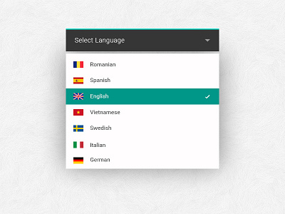 Language Selector language material design rebound ui