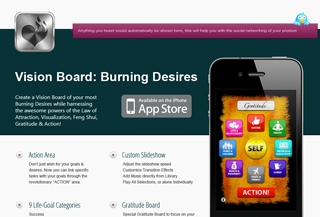 Bvision Board app website single page website website design