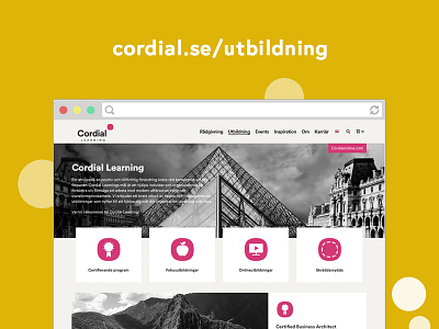 Cordial Utbildning webdesign wordpress