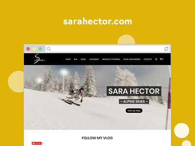 Sara Hector - Alpine Skier design webdesign woocommerce wordpress