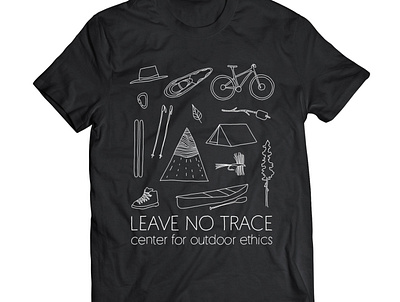 Leave No Trace T-Shirt Illustration design drawing illustration line drawing minimal nature outdoor