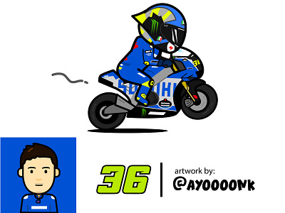 Mini GP Mandalika - Mir36 branding cartoon design flat art graphic design illustration logo motogp sport ui