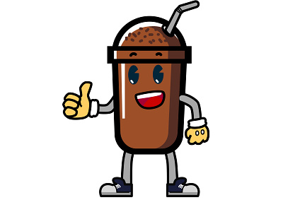 Chocolate Drink Mascot branding business cartoon chocolate design drink flat art food graphic design illustration logo mascot ui