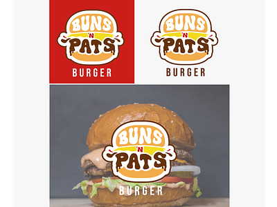 Burger Store Logo branding burger cartoon design flat art food graphic design illustration logo resto store