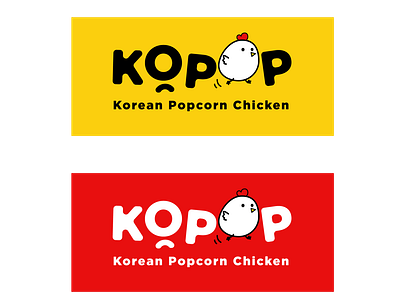 Korean Food Popcord Chicken Logo Concept 2