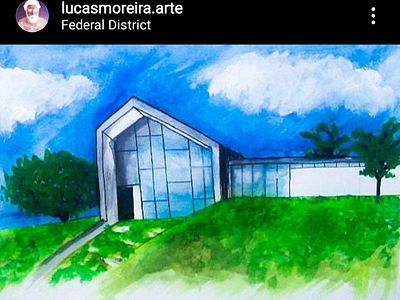 Casa Ra architecture watercolor