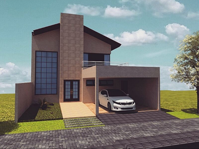 House Vendramini 3d architecture rendering sketchup