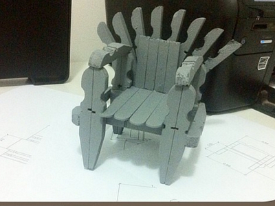 Physical model of furniture architecture gameofthrones