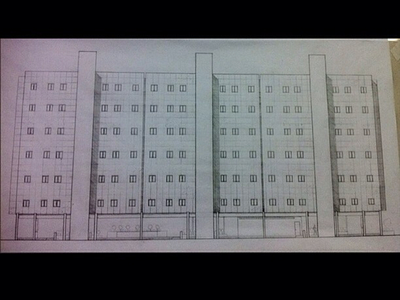 Technical facade design architecture drawing