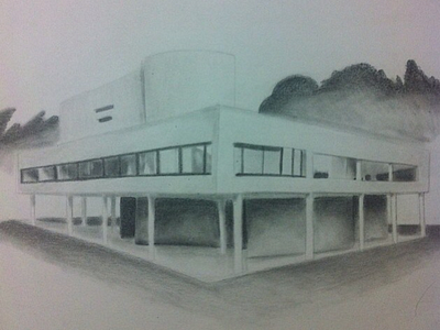 Villa Savoye drawing