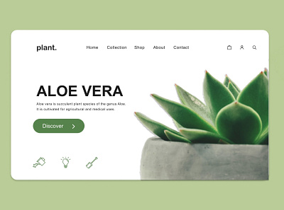 The Plant Website branding color palette icons logo typography ui ux