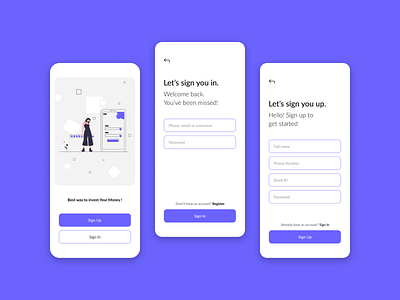 Sign Up UI Design app branding design illustration minimal ui design uiux vector