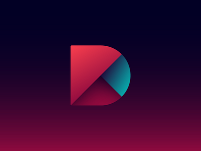 DK Fold color gradient identity logo