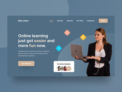 Online Education Learning Landing Page